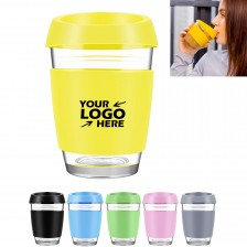 12 Oz. Silicone Glass Reusable Coffee Cup